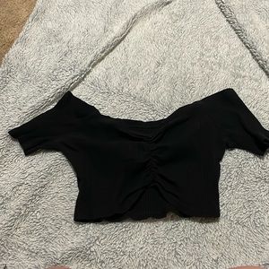 Small SHEIN off shoulder short sleeve cropped top